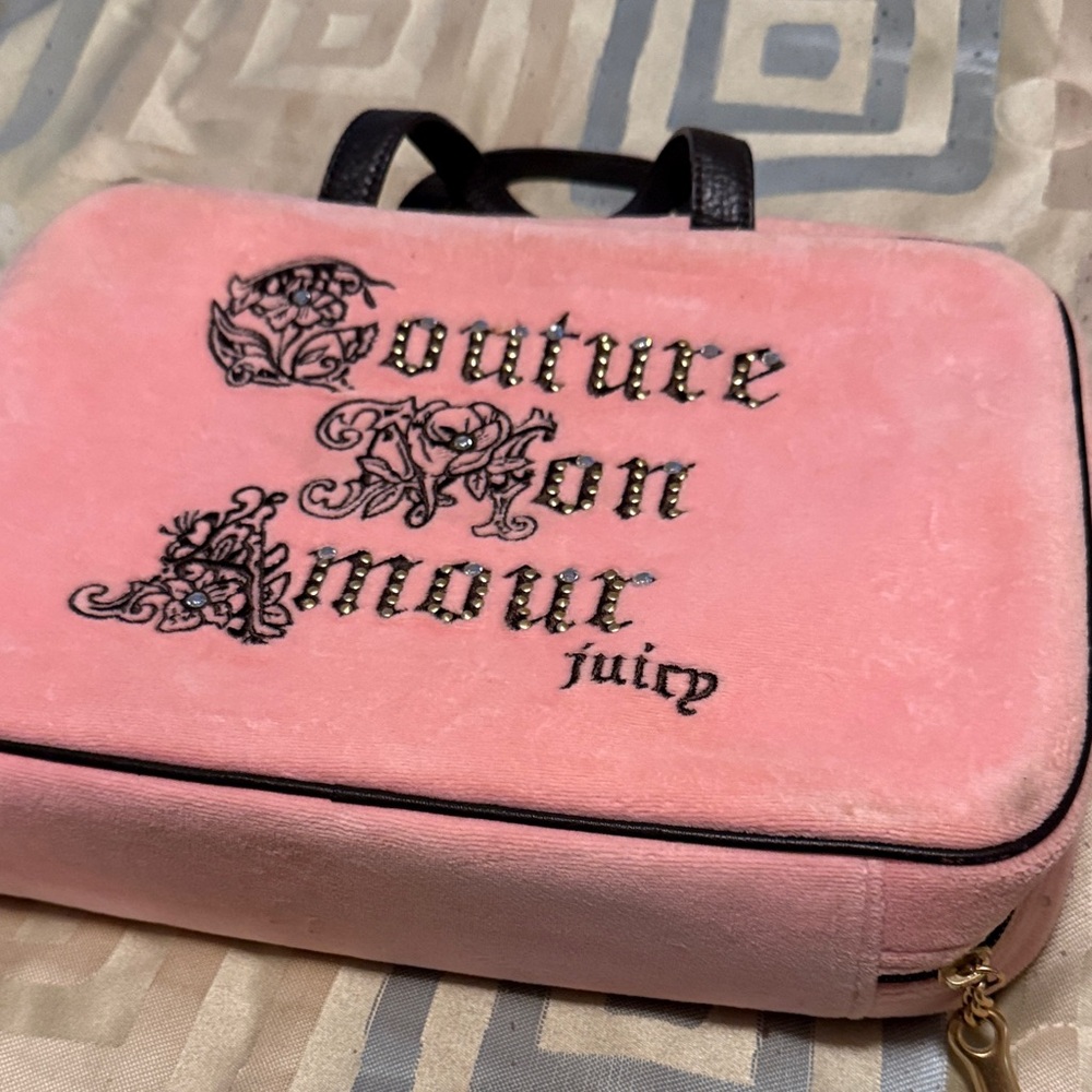 Juicy Couture Pink Embroidered Clutch